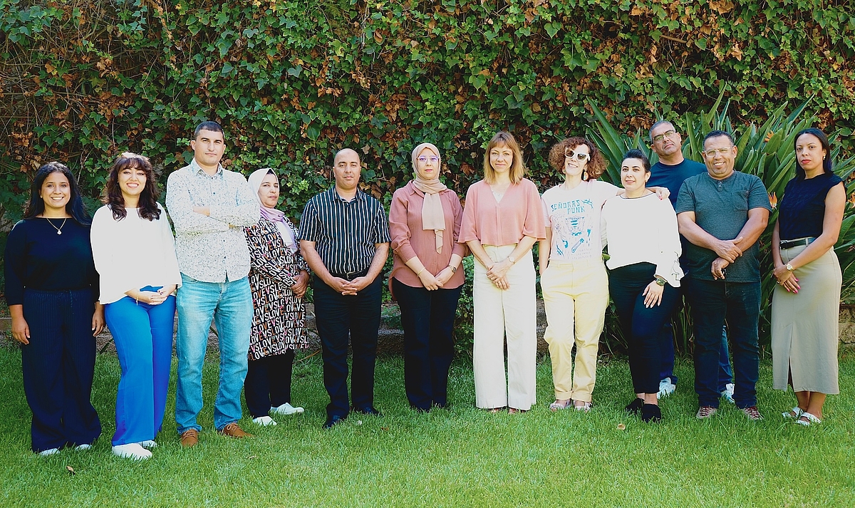 La photo présente toute l'équipe de la Friedrich-Ebert-Stiftung au Maroc